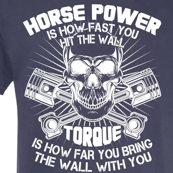 Horse Power Torque Skull Garment-Dyed Heavyweight T-Shirt