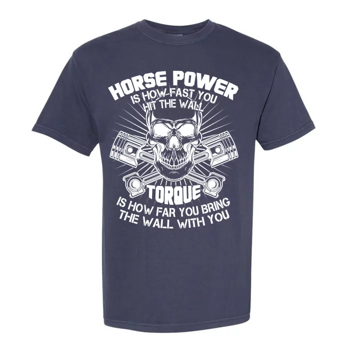 Horse Power Torque Skull Garment-Dyed Heavyweight T-Shirt