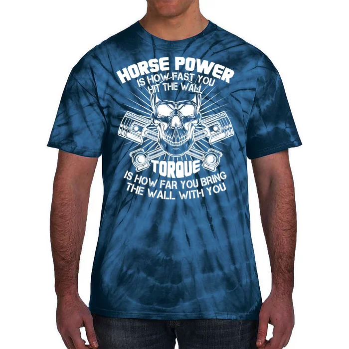 Horse Power Torque Skull Tie-Dye T-Shirt