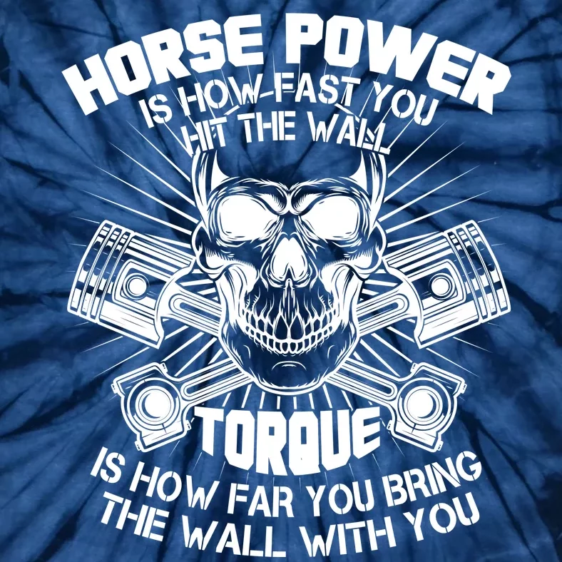 Horse Power Torque Skull Tie-Dye T-Shirt