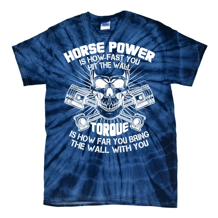 Horse Power Torque Skull Tie-Dye T-Shirt