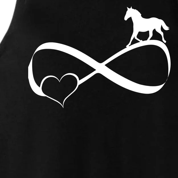 Horse Ribbon Of Love Ladies Tri-Blend Wicking Tank