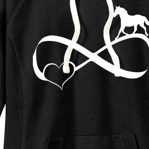 Horse Ribbon Of Love Women's Fleece Hoodie