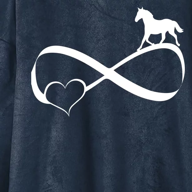 Horse Ribbon Of Love Hooded Wearable Blanket