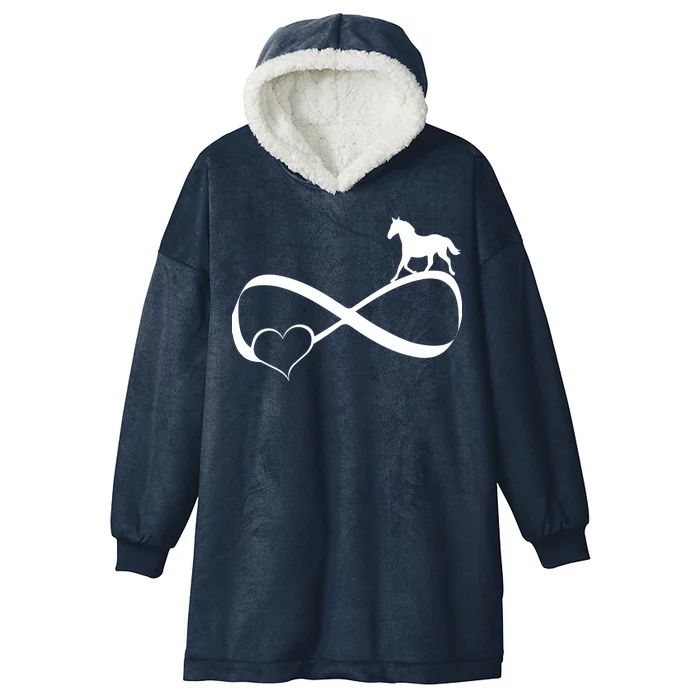 Horse Ribbon Of Love Hooded Wearable Blanket