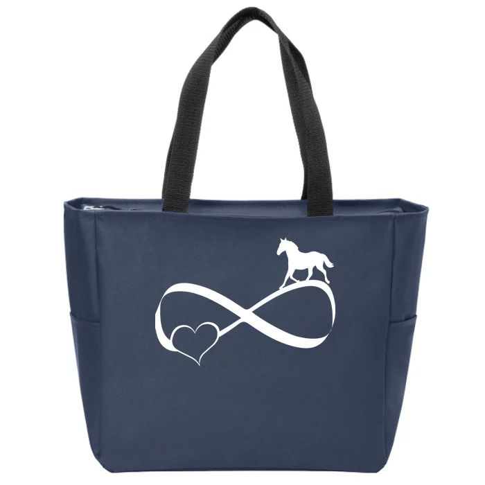 Horse Ribbon Of Love Zip Tote Bag