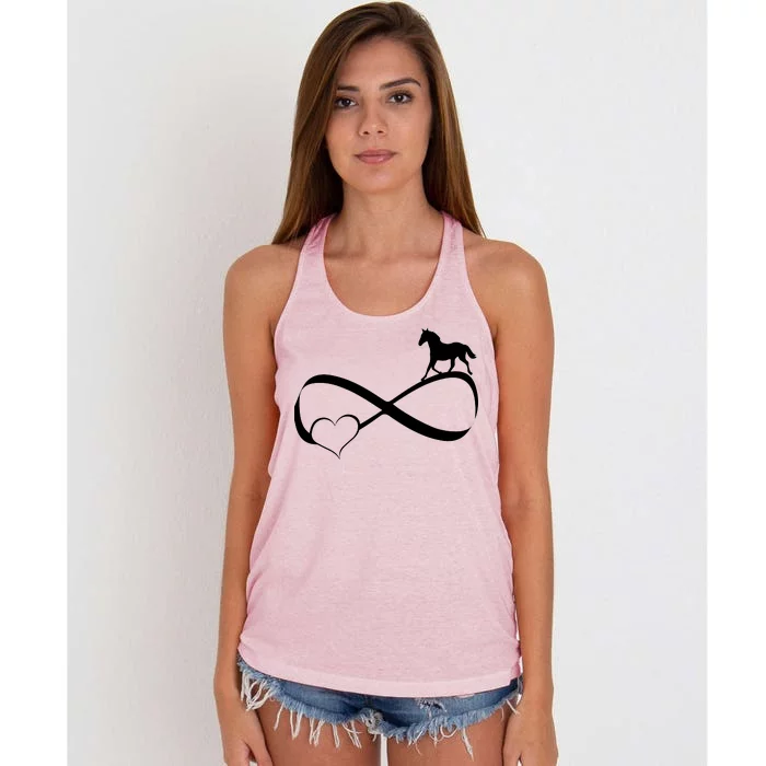 Horse Ribbon Of Love Women's Knotted Racerback Tank