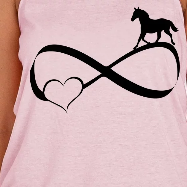 Horse Ribbon Of Love Women's Knotted Racerback Tank