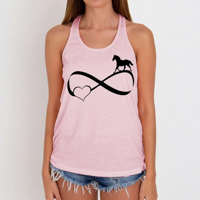 Horse Ribbon Of Love Women's Knotted Racerback Tank