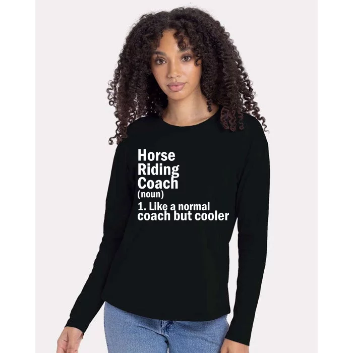 Horse Riding Coach Womens Cotton Relaxed Long Sleeve T-Shirt