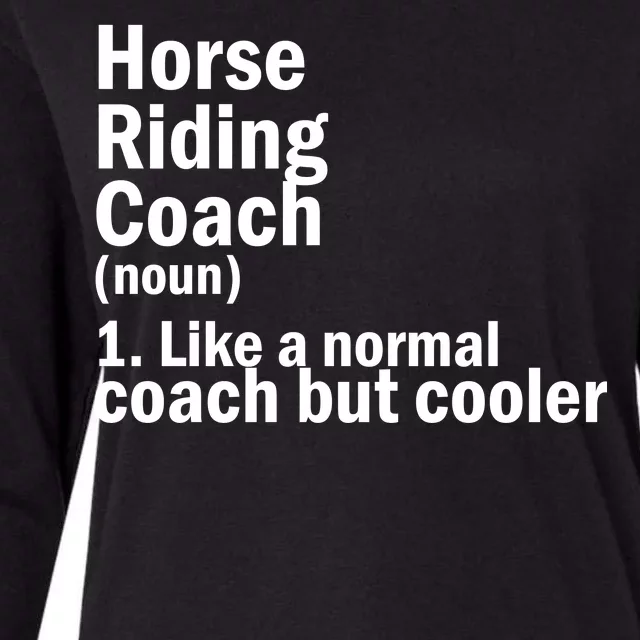 Horse Riding Coach Womens Cotton Relaxed Long Sleeve T-Shirt