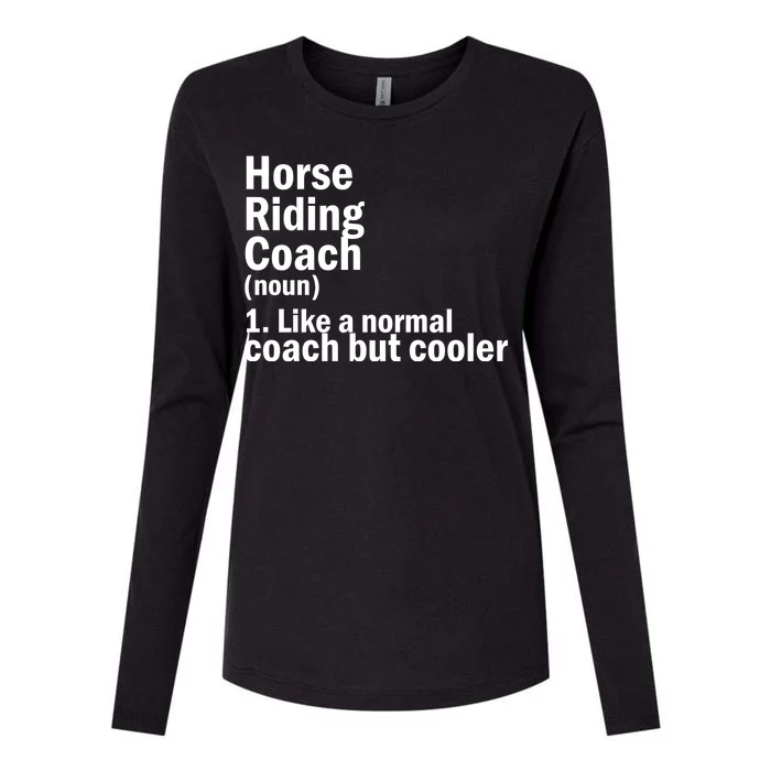 Horse Riding Coach Womens Cotton Relaxed Long Sleeve T-Shirt