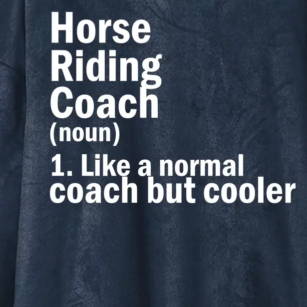 Horse Riding Coach Hooded Wearable Blanket