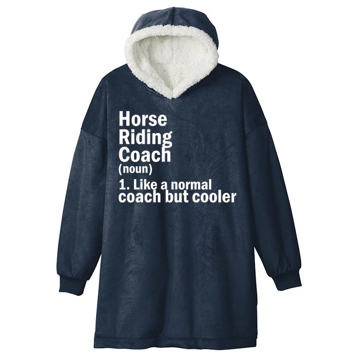 Horse Riding Coach Hooded Wearable Blanket