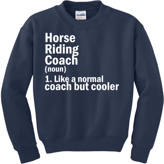 Horse Riding Coach Kids Sweatshirt