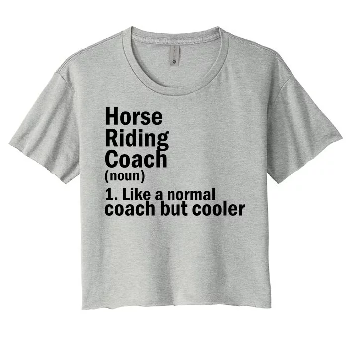 Horse Riding Coach Women's Crop Top Tee