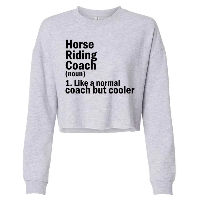 Horse Riding Coach Cropped Pullover Crew