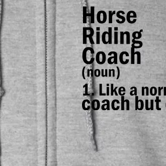 Horse Riding Coach Full Zip Hoodie