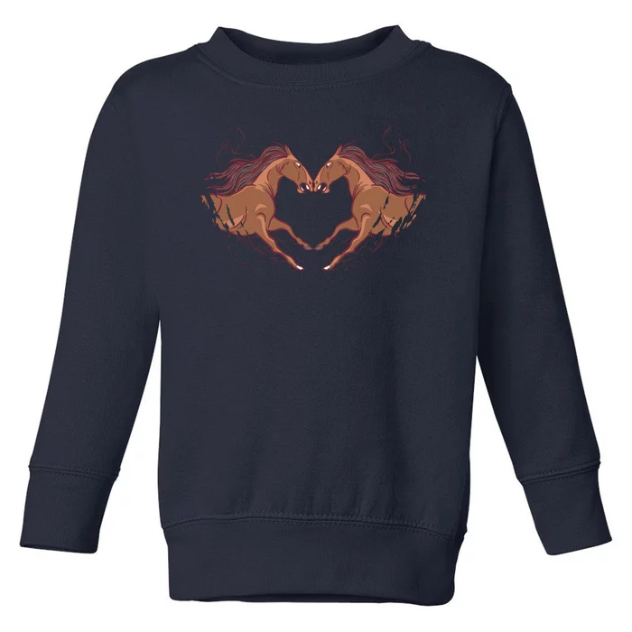 Horse Shaped Heart Toddler Sweatshirt