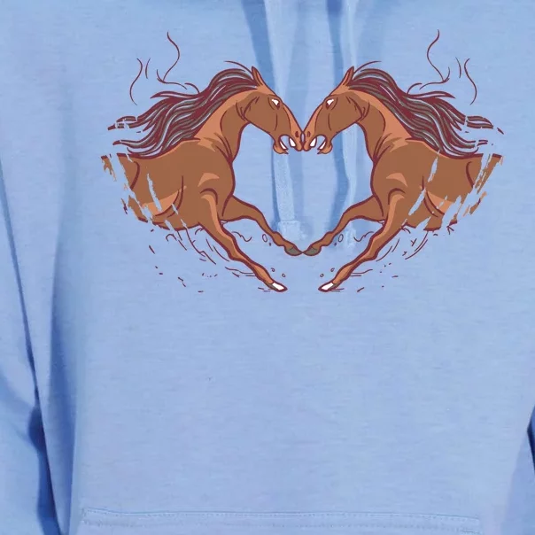 Horse Shaped Heart Unisex Surf Hoodie