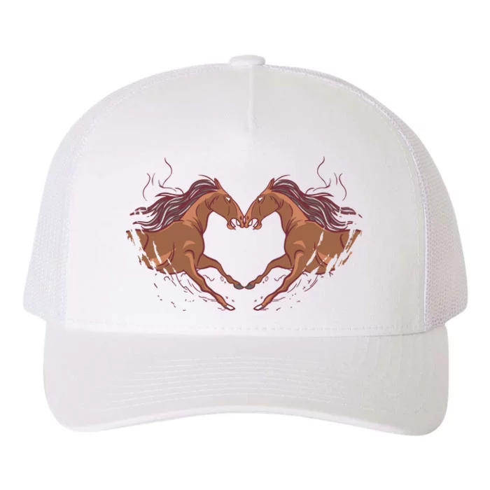 Horse Shaped Heart Yupoong Adult 5-Panel Trucker Hat