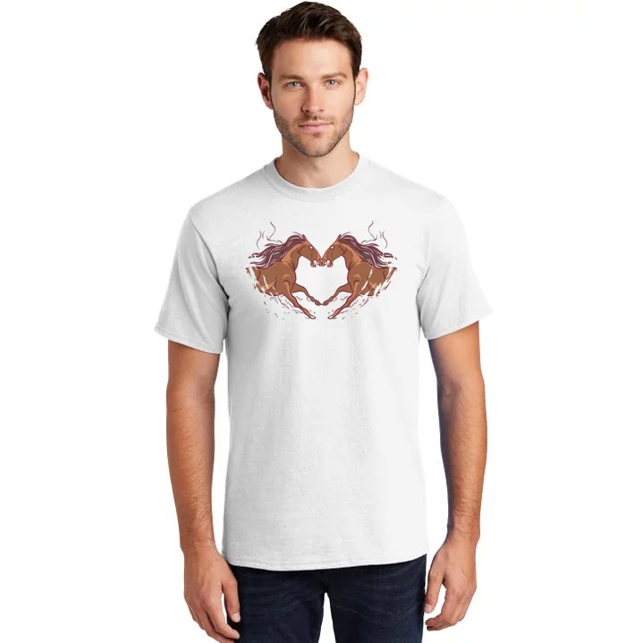 Horse Shaped Heart Tall T-Shirt