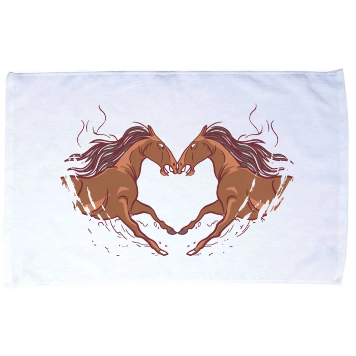 Horse Shaped Heart Microfiber Hand Towel