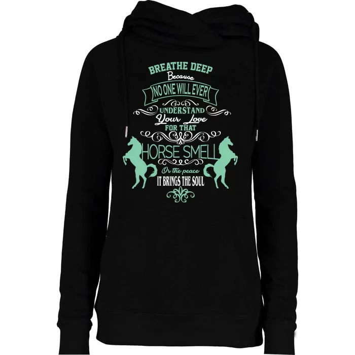 Horse Smell Womens Funnel Neck Pullover Hood