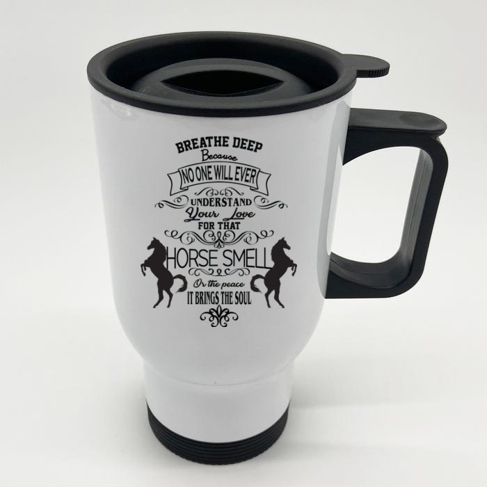 Horse Smell Front & Back Stainless Steel Travel Mug