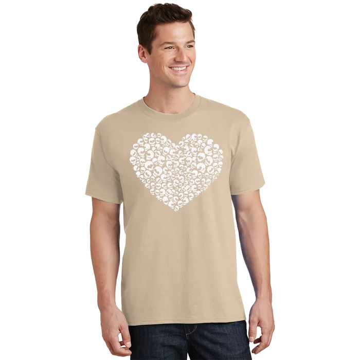 Heart Of Skulls Funny Valentine's Day T-Shirt