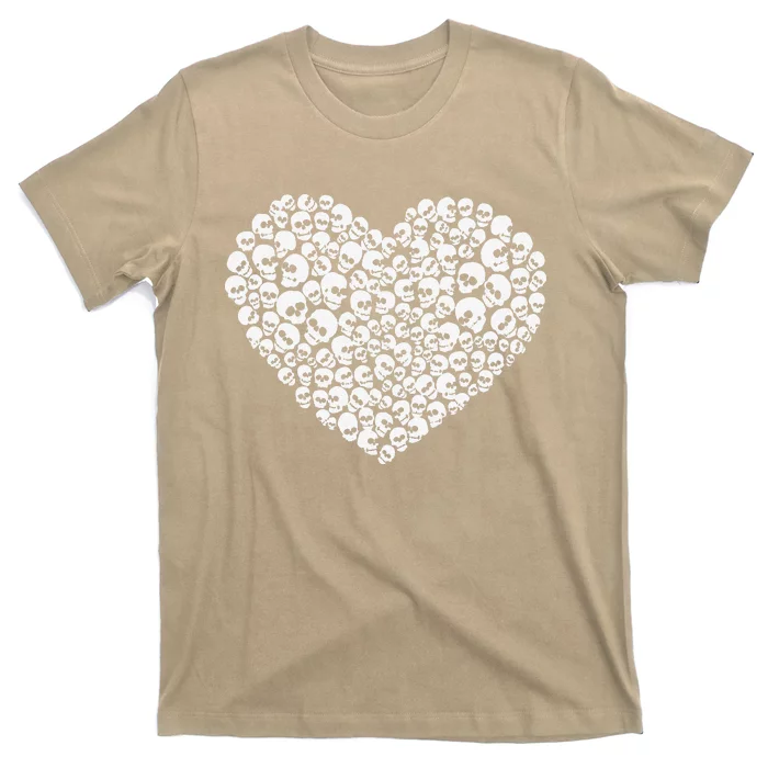 Heart Of Skulls Funny Valentine's Day T-Shirt