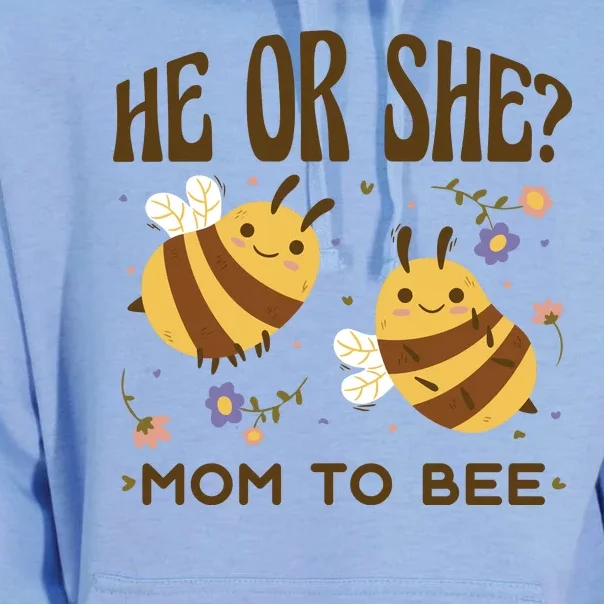 He Or She Mom To Bee Gender Reveal Unisex Surf Hoodie