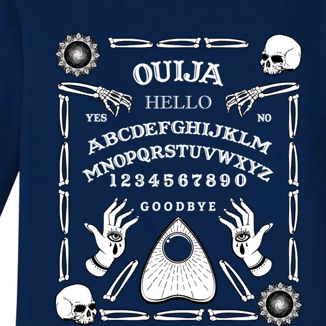 Halloween Ouija Spirit Board Ghost Paranormal Spiritual Gift Baby Long Sleeve Bodysuit