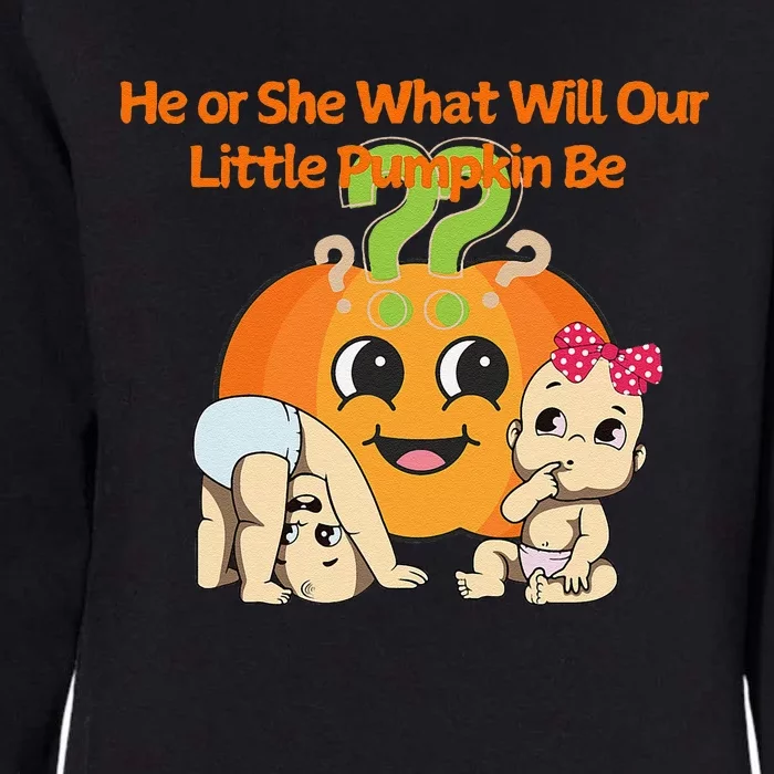 He Or She What Will Our Little Pumpkin Be Baby Party Womens California Wash Sweatshirt