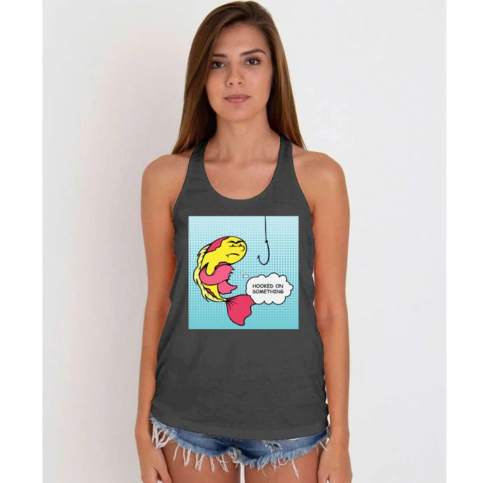 Hooked On Something Women's Knotted Racerback Tank