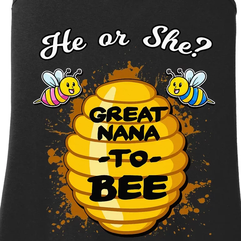 He Or She Great Nana To Bee Gender Baby Reveal Announcement Ladies Essential Tank