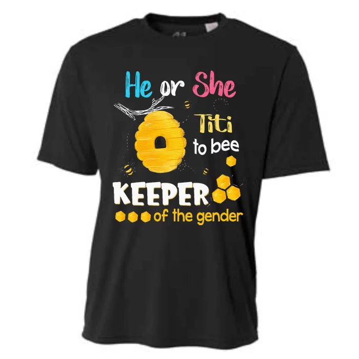 He or She Titi To Bee Keeper of The Gender Reveal Cooling Performance Crew T-Shirt