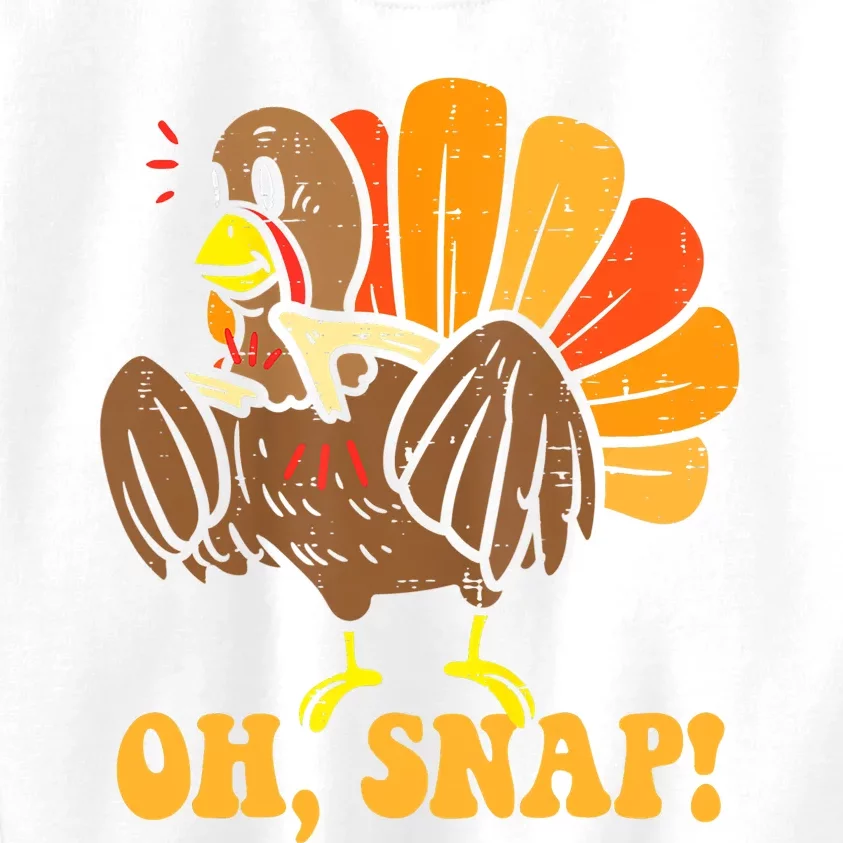 Happy Oh Snap Turkey Funny Thanksgiving Turkey Day Gifts Kids Sweatshirt