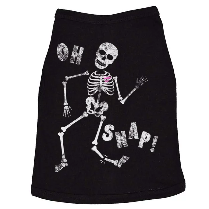 Halloween Oh Snap Skeleton Broken Leg Doggie Tank