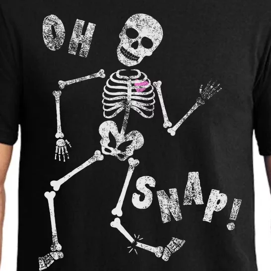 Halloween Oh Snap Skeleton Broken Leg Pajama Set