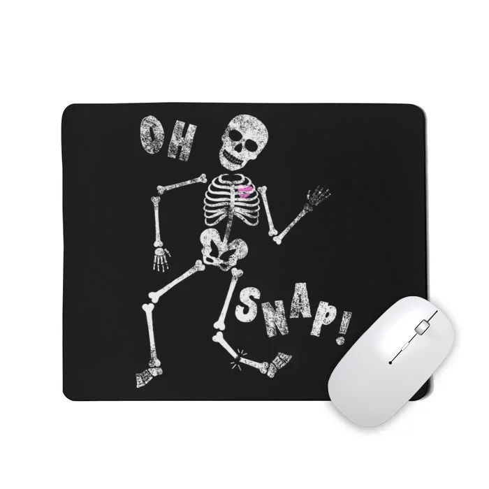 Halloween Oh Snap Skeleton Broken Leg Mousepad