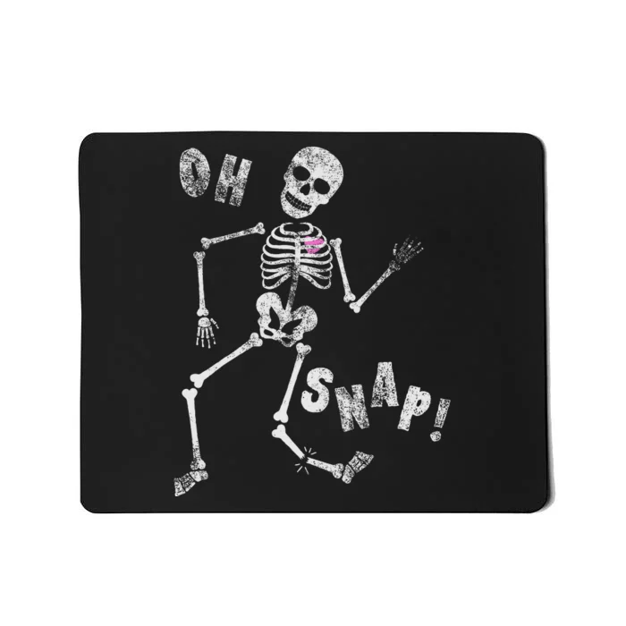 Halloween Oh Snap Skeleton Broken Leg Mousepad