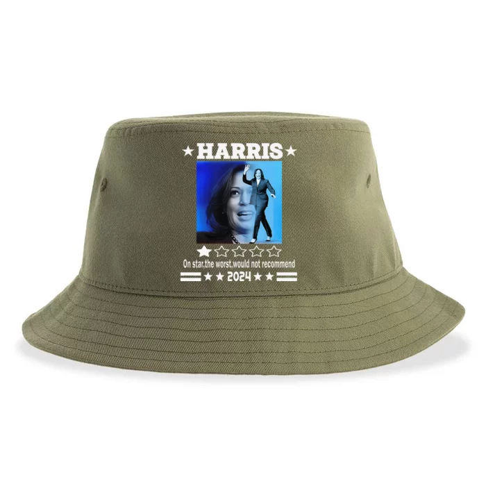 Harris One Star The Worst Would Not Recommend. Humorous Sustainable Bucket Hat