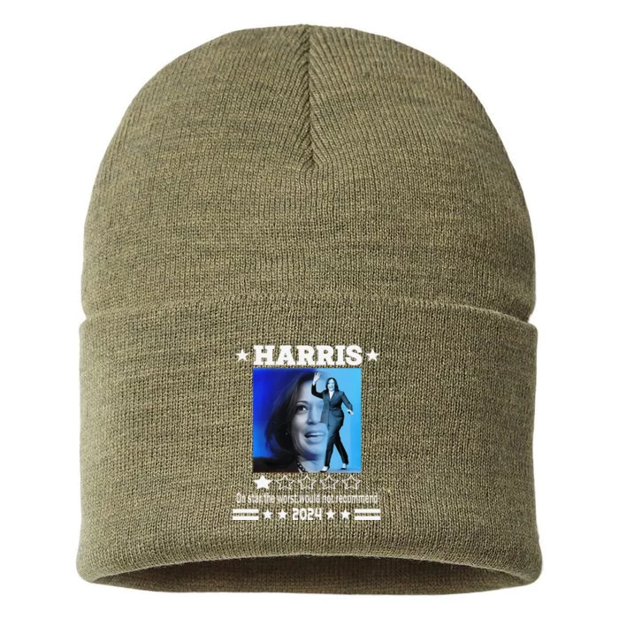 Harris One Star The Worst Would Not Recommend. Humorous Sustainable Knit Beanie