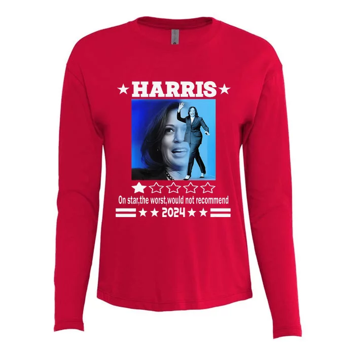 Harris One Star The Worst Would Not Recommend. Humorous Womens Cotton Relaxed Long Sleeve T-Shirt