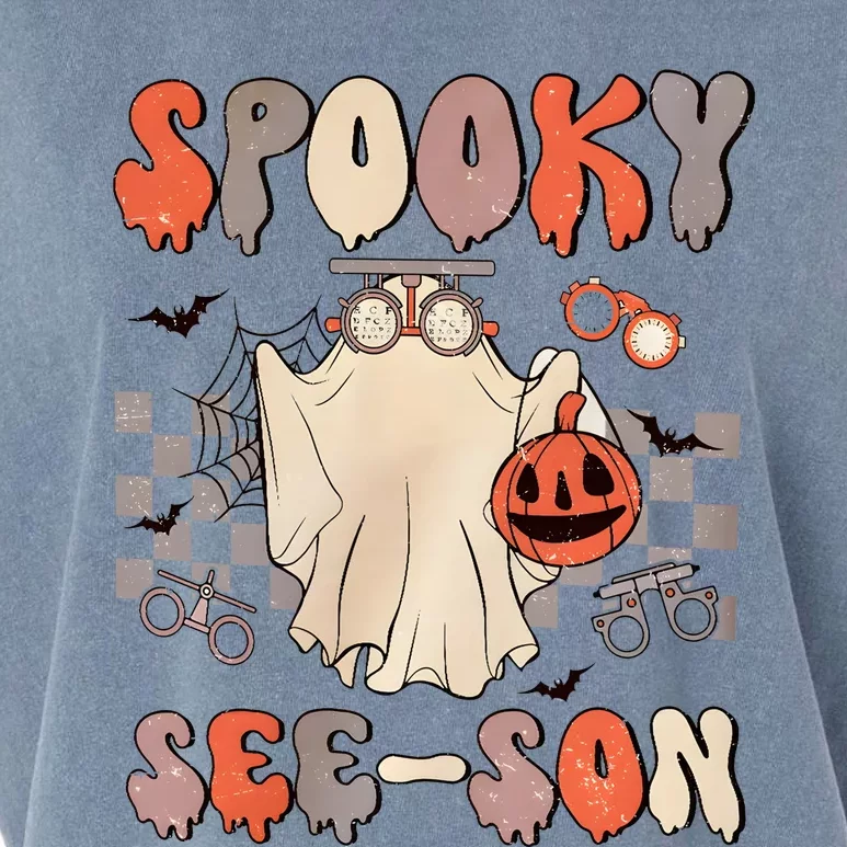 Halloween Optometrist Spooky Seeson Garment-Dyed Women's Muscle Tee