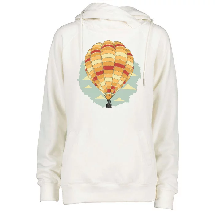 Hot Air Balloon Womens Funnel Neck Pullover Hood