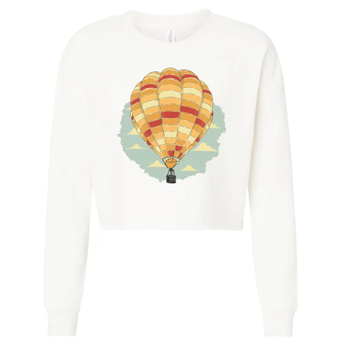 Hot Air Balloon Cropped Pullover Crew