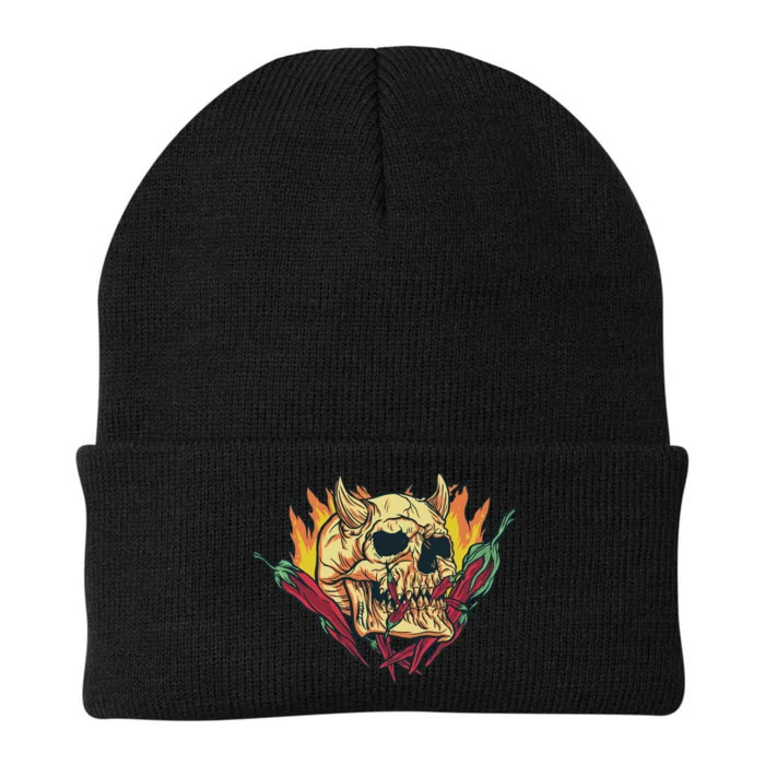 Hot Chili Demon Skull Knit Cap Winter Beanie