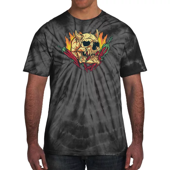 Hot Chili Demon Skull Tie-Dye T-Shirt